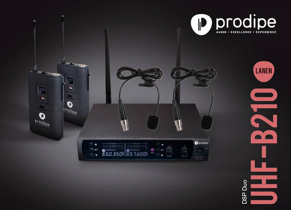 Prodipe UHF B210 DSP Lavalier Duo wireless system 